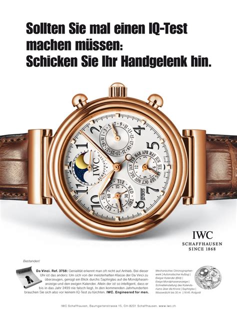 iwc uhrenwerbung|iwc schaffhausen deutschland.